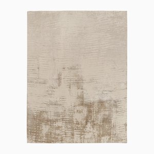 Abstract Rug in Taupe and Ivory Wash by Rug&Kilim
