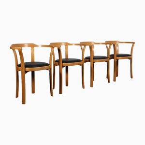 Dining Chairs in Beech and Leather from Farstrup, 1960s, Set of 4