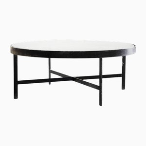 Tavolino da caffè in metallo patinato e vetro di Janni van Pelt, Paesi Bassi, anni '50