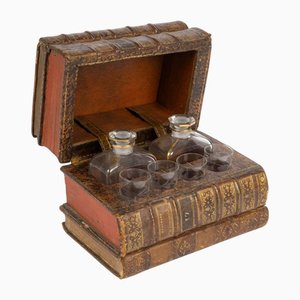 Liqueur Decanters and Glasses with Concealing Box, Set of 7