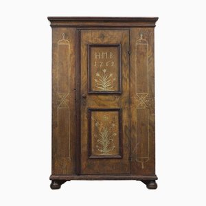 Painted Folk Art Marriage Cabinet 1769