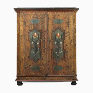 Painted Folk Art Marriage Cabinet 1809