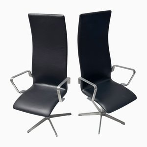 Sedie Oxford moderne di Arne Jacobsen per Fritz Hansen, Danimarca, 2004, set di 2