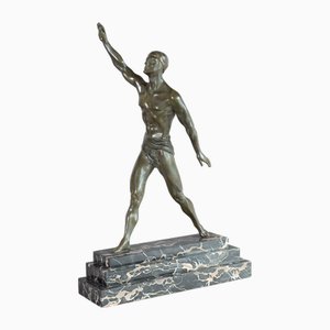 Vintage Bronze Olympian Figure, 1930s