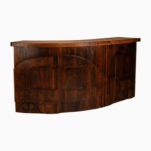 Bar with Carved Wooden Panels by Nerone and Patuzzi for Gruppo NP2, Italy, 1976
