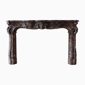 Antique Fireplace in Rouge Royal Marble