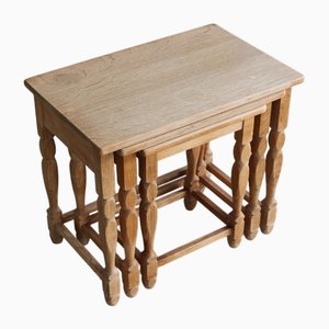 Tables Gigognes Brutalistes de Henning Kjærnulf, Danemark, 1960s, Set de 3