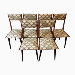 Vintage Italian Chairs in the style of Carlo Ratti, 1960s, Set of 6