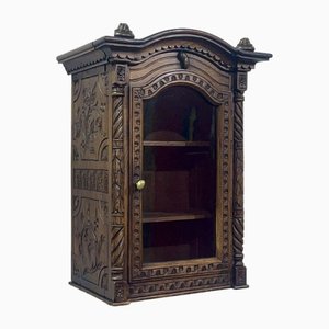 Chestnut Wall Display Case, 19th Century
