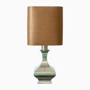 Tischlampe aus Metall mit Stoffschirm, 1970er