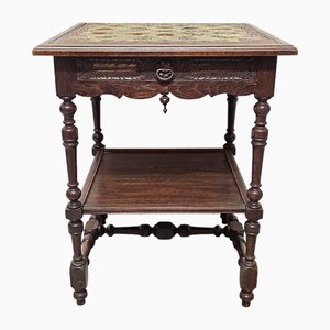 Tavolino antico in quercia, Francia, inizio XIX secolo