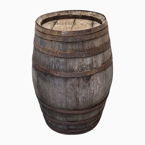 Mesa auxiliar francesa en forma de barril de vino, década de 1890