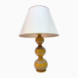 Ceramic Ball Table Lamp in Ochre from Kaiser-Leuchten, 1960s