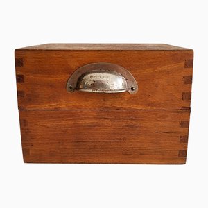 Mid-Century Modern Wooden Archival Box, 1950s