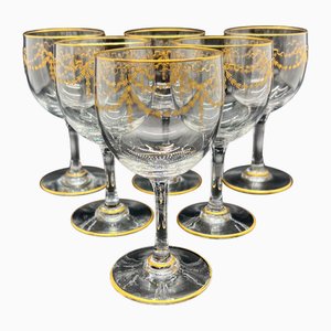 Bicchieri antichi Luigi XVI di Baccarat, fine XIX secolo, set di 6