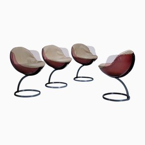 Sedie Sphere di Boris Tabacoff per Mobilier Modulaire Moderne, anni '70, set di 4