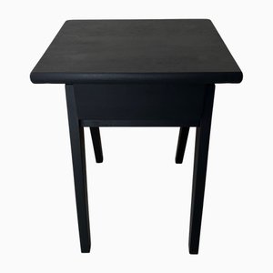 Table de Chevet Noire en Bois