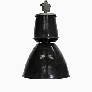 Lampe de Loft Type 24 401 Vintage Émaillée Noire de Elektrosvit