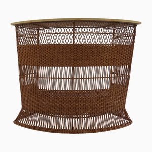 Vintage Rattan Cocktail Drinks Bar, 1970s