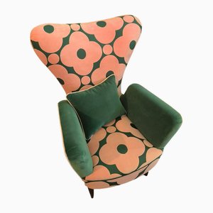 Patterned Armchairs, 1950s, Set of 2