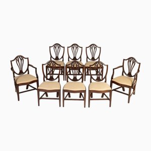 Mahogany Dining Chairs, 19th Century, Set of 8