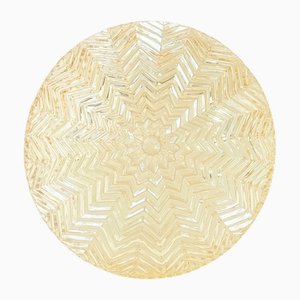 Geometrische Vintage Wandlampe oder Unterputzlampe aus Braunglas von Limburg, Deutschland, 1970er