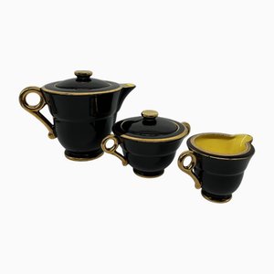 Steingut Teeservice von Salins, 1950er, 3er Set