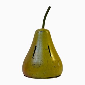 Bauhaus Pear Potpourri Jar in Lacquered Steel, 1920s