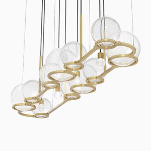 Lampada a sospensione Eon 11 in vetro craquelé di Alex Fitzpatrick per Adesignstudio