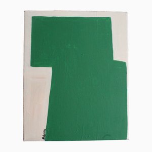 Bodasca, Green Minimalist Abstract, 2025, Canvas and Acrylic