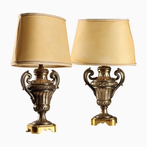 Silber & Bronze Lampen, 2er Set