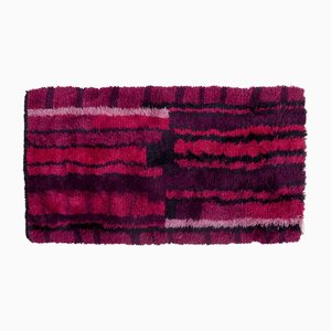 Scandinavian Cotton Rya Rug with Abstract Motif, 1970s