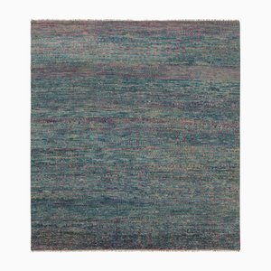 Rug in Deep Teal and and Fuschia Striped Pattern by Rug&Kilim