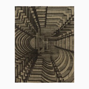 Optical Illusion Teppich in Anthrazit und Taupe von Rug&Kilim