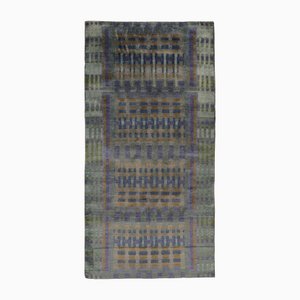 Abstrakter Teppich in Lila und Gold Geometrie von Rug&Kilim
