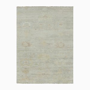 Oushak-Inspired Rug in Pale Gray and Sage by Rug&Kilim