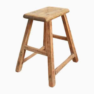 Rustic Stool in Elm