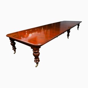 Antique William IV Flame Mahogany Extending Dining Table, 19th Century