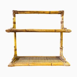 Vintage Wall Shelf Unit in Bamboo