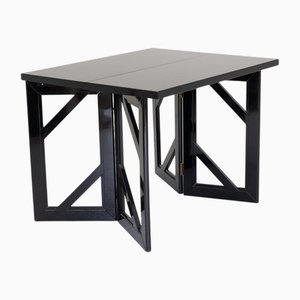 Folding Table with Matching Stool, Italy, 1970s, Set of 2