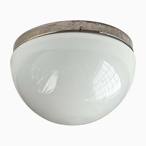 Mid-Century Modern Minimalist Dome Flush Mount in the style of Paavo Tynell, Finland, 1950s