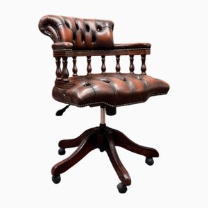 Classic English Chesterfield Captain Chair