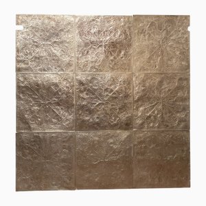 Repoussé Wandverkleidung aus Metall, 20. Jahrhundert, 20er Set