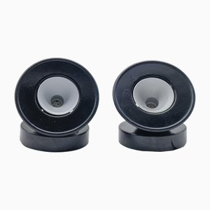 Lampade Minibox nere di Piero Castiglioni e Gae Aulenti per Stilnovo, Italia, inizio XXI secolo, set di 2