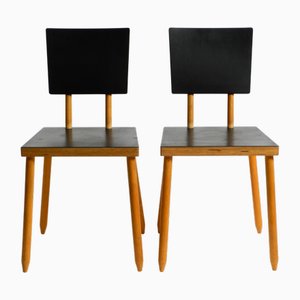 Model Stöcke Plywood Chairs by Axel Kufus for Atoll, 1990s, Set of 2