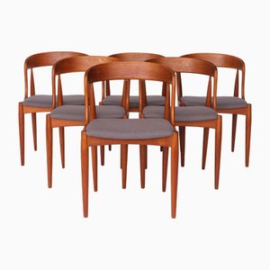 Mid-Century Model 16 Dining Chairs in Teak from Uldum Møbelfabrik, Denmark, 1960s, Set of 6