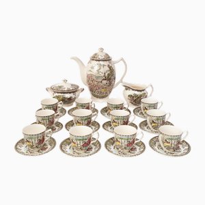 Englisches Kaffeeservice für Twelve People von Johnson Bros, 1960, 27 Set