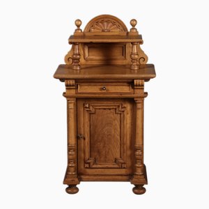 Antique Bedside Table in Oak, 1880