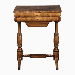 Antique Biedermeier Side Table in Walnut, 1830