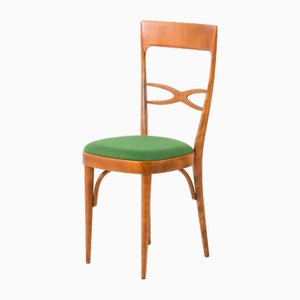 Sedie Mid-Century moderne in noce e lana, Italia, anni '50, set di 6